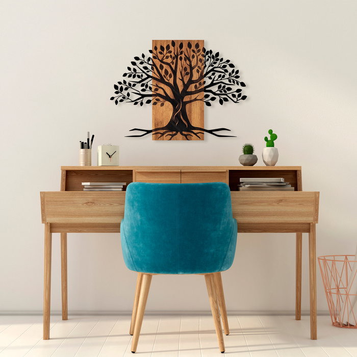 Wallity Accesorio de Pared de Madera Decorativa 382, Madera y Metal, 58 x 80 cm